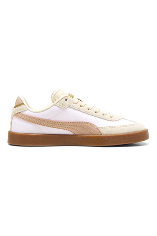 Weiß rosa Stoff und Leder Turnschuhe Puma Club II Era Cv