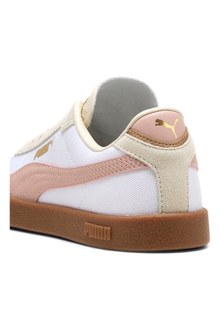 Weiß rosa Stoff und Leder Turnschuhe Puma Club II Era Cv