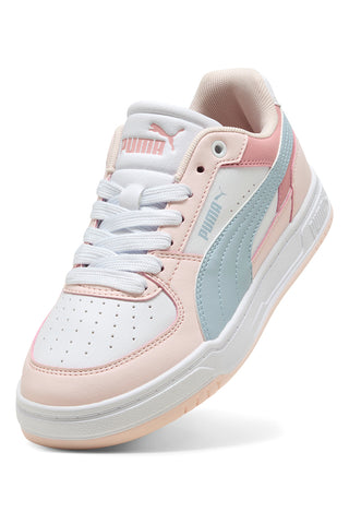 Sneakers bianche rosa e azzurre Puma Caven III Block Jr