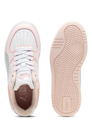 Sneakers bianche rosa e azzurre Puma Caven III Block Jr
