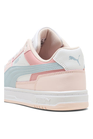 Sneakers bianche rosa e azzurre Puma Caven III Block Jr