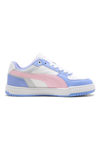 Sneakers bianche azzurre e rosa Puma Caven III Block Jr
