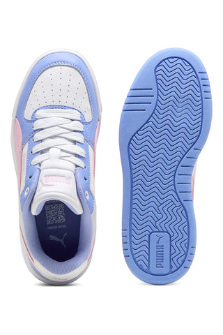 Sneakers bianche azzurre e rosa Puma Caven III Block Jr