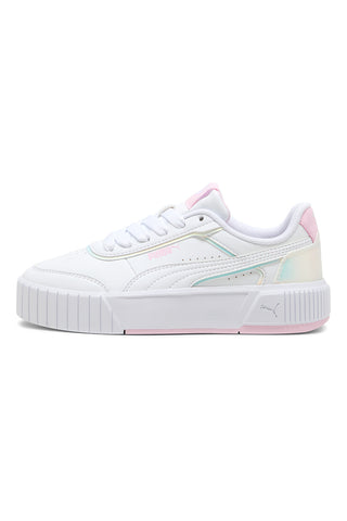 Weiße Plattform Hologramm Turnschuhe Puma Carina Mia Holo 2 Jr