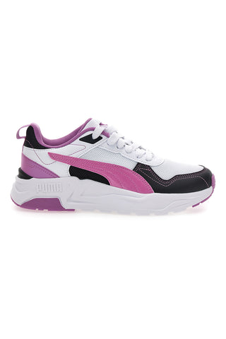 Weiß rosa und schwarz Mesh Turnschuhe Puma Trinity 2 Lt Jelly Heaven Jr