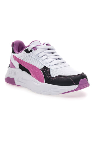 Weiß rosa und schwarz Mesh Turnschuhe Puma Trinity 2 Lt Jelly Heaven Jr