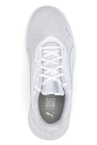 Weiß und hellgrau Mesh Turnschuhe Puma FlexFocus Lite Modern Jr
