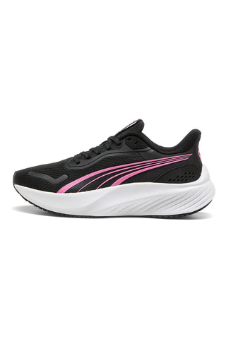 Schwarze rosa und weiße Mesh Turnschuhe Puma Pounce Lite Jr