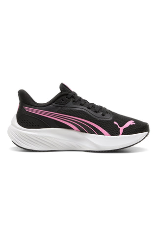 Schwarze rosa und weiße Mesh Turnschuhe Puma Pounce Lite Jr