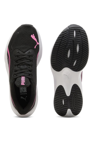 Schwarze rosa und weiße Mesh Turnschuhe Puma Pounce Lite Jr