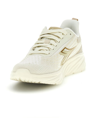 Beige atmungsaktive Stoff Turnschuhe Diadora Piper Wn