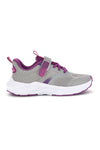 Graue Turnschuhe mit rosa Einsätzen und Klettverschluss Diadora Snipe 4 Jr