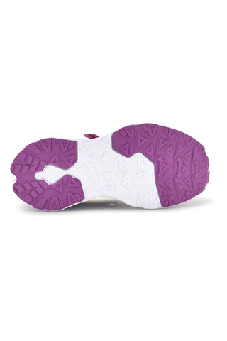 Graue Turnschuhe mit rosa Einsätzen und Klettverschluss Diadora Snipe 4 Jr