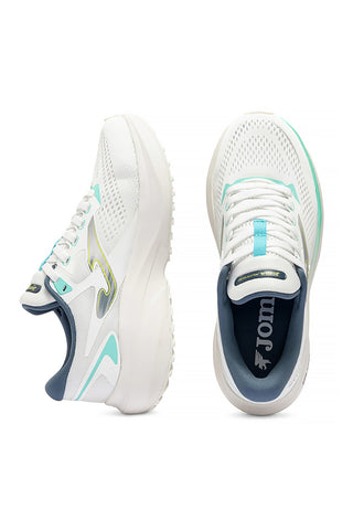 Weiße Laufschuhe mit atmungsaktiven Einlagen in Petrol Joma Speed 2602