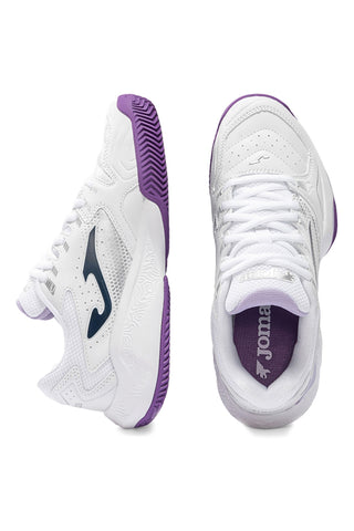 Scarpe da tennis bianco con inserti viola traspiranti Joma Master 1000 2602