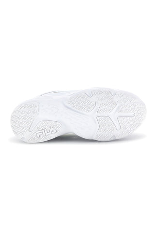 Weiße Turnschuhe mit Plateau und holographischen Einsätzen Fila Skye ZP Wmn