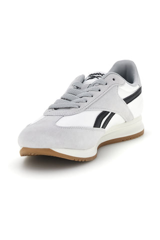 Sneakers bianco in tessuto con inserti grigio chiaro Reebok World 70