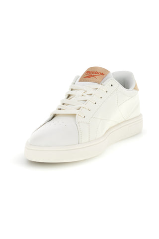 Weiße Turnschuhe mit beigen Einsätzen Reebok Court Clean