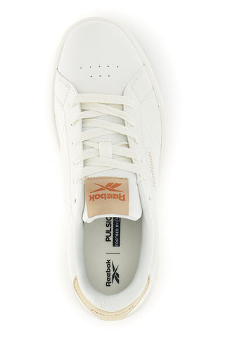 Weiße Turnschuhe mit beigen Einsätzen Reebok Court Clean