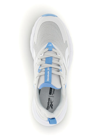 Scarpe da running grigio in tessuto traspirante con dettagli azzurro Reebok Verse