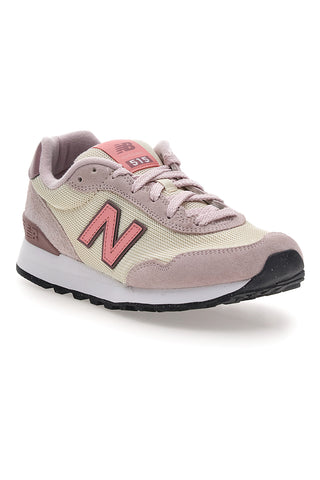 Rosa Leder und Stoff Turnschuhe New balance W51547y