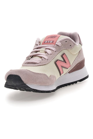 Rosa Leder und Stoff Turnschuhe New balance W51547y
