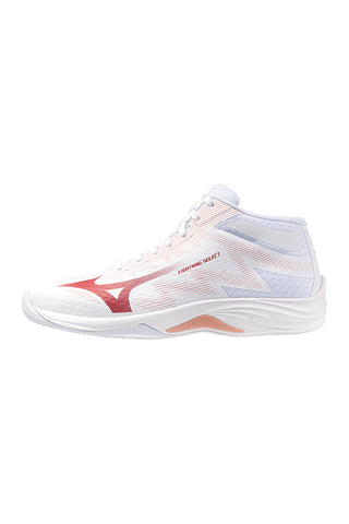 Scarpe da volley bianche mid in mesh traspirante Mizuno Lightning Select Mid