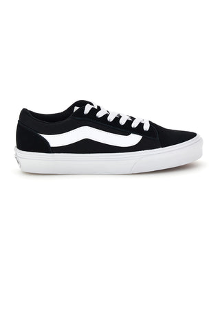 Schwarze Turnschuhe mit weißem Einsatz low profile Vans Vero LS
