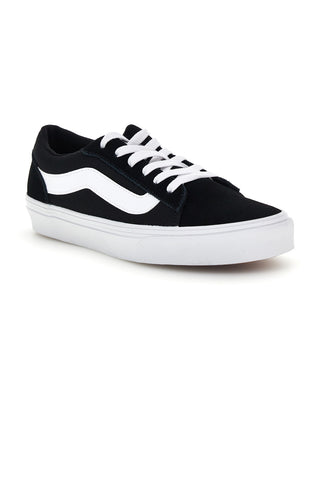 Schwarze Turnschuhe mit weißem Einsatz low profile Vans Vero LS