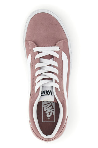 Rosa Turnschuhe mit weißem Einsatz Niedrigprofil Vans Vero LS