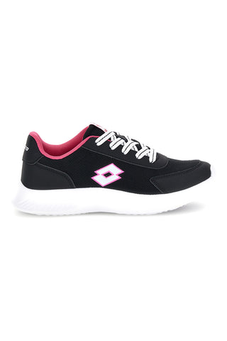 Scarpe da fitness nere con inserti fucsia Lotto Run 90 Amf Jr