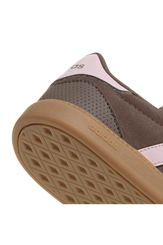 Braune Sneakers mit rosa Streifen und perforierten Details Adidas Breaknet Sleek