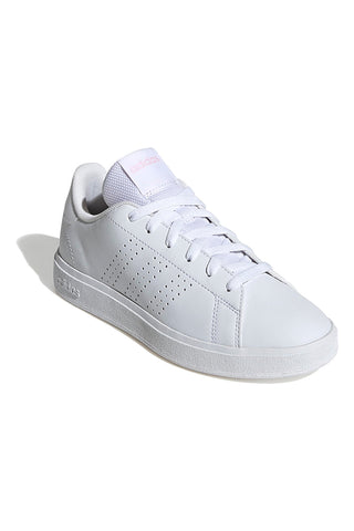 Weiße Sneakers mit perforierten Streifen aus recyceltem Material Adidas Advantage Base 2