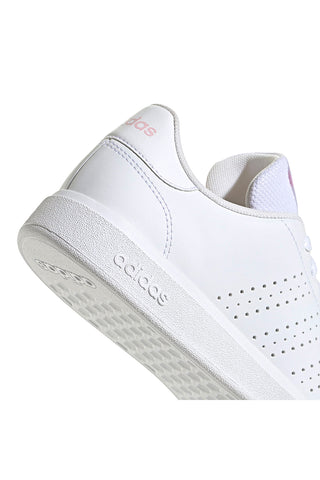 Weiße Sneakers mit perforierten Streifen aus recyceltem Material Adidas Advantage Base 2