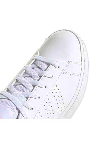Weiße Sneakers mit perforierten Streifen aus recyceltem Material Adidas Advantage Base 2