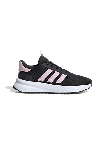 Schwarze Laufschuhe mit rosa Streifen aus atmungsaktivem Mesh Adidas X_PLRPATH