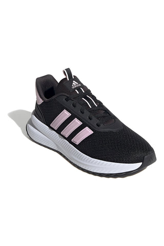 Schwarze Laufschuhe mit rosa Streifen aus atmungsaktivem Mesh Adidas X_PLRPATH