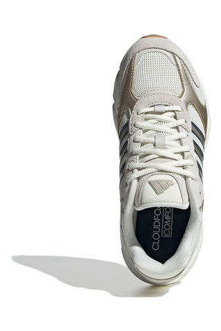 Sneakers beige in mesh con dettagli argento e suola Cloudfoam Adidas Crazychaos 2000