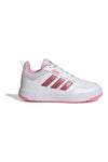 Sneakers bianche con strisce rosa metallizzate e suola antitraccia Adidas Tensaur Sport 3.0 K
