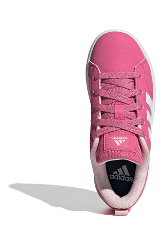 Sneakers rosa con strisce bianche in materiale riciclato Adidas VS Pace 2.0 K