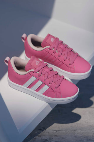Sneakers rosa con strisce bianche in materiale riciclato Adidas VS Pace 2.0 K