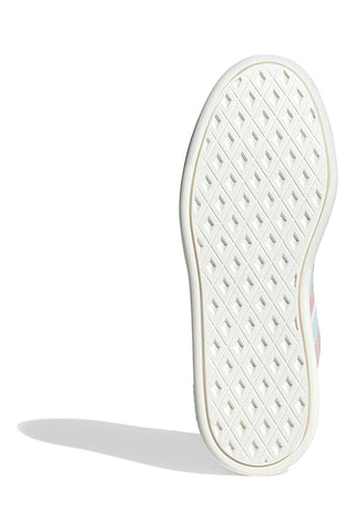 Rosa Sneakers aus Wildleder mit blauen Streifen und vorgeformter Sohle Adidas Breaknet Sleek J