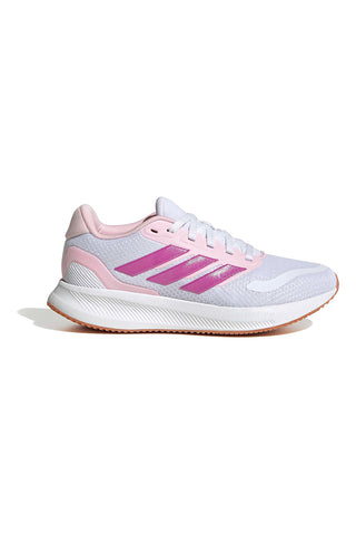 Weiße und rosa Laufschuhe aus Mesh mit Cloudfoam-Sohle Adidas Runfalcon 5 J