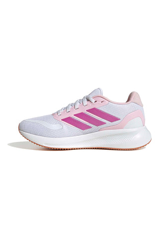 Scarpe running bianche e rosa in mesh con suola Cloudfoam Adidas Runfalcon 5 J