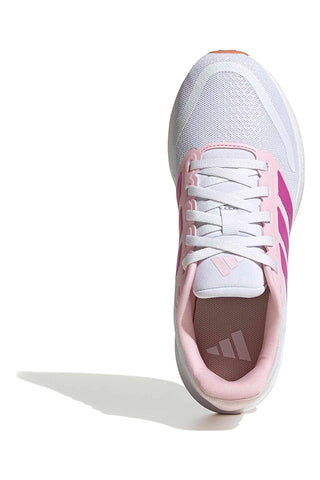 Scarpe running bianche e rosa in mesh con suola Cloudfoam Adidas Runfalcon 5 J