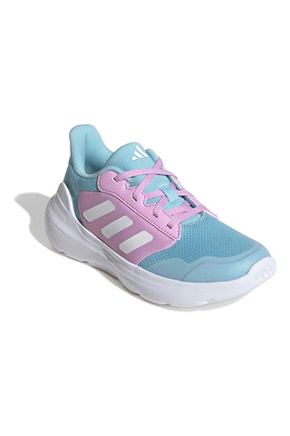 Hellblaue Laufschuhe mit lila Details aus atmungsaktivem Mesh Adidas Tensaur Run 3.0 J