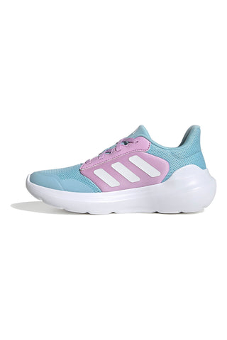 Hellblaue Laufschuhe mit lila Details aus atmungsaktivem Mesh Adidas Tensaur Run 3.0 J