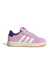 Lila Sneakers aus Wildleder mit weißen Streifen Adidas Grand Court 00s K