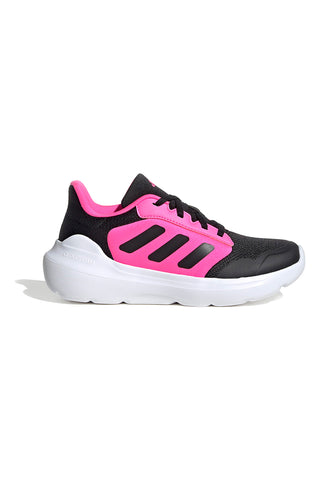 Adidas Tensaur Run 3 J Laufschuhe in Schwarz mit fuchsiafarbenen Details