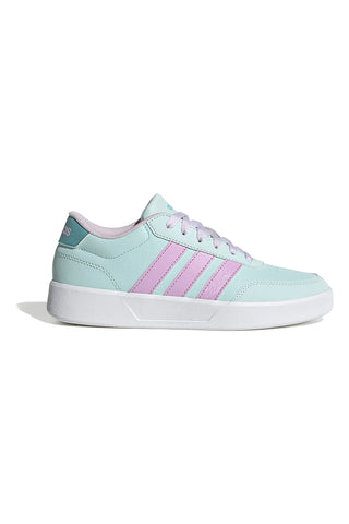 Pastellblaue Sneaker mit lila Details Adidas Breaknet 3 J
